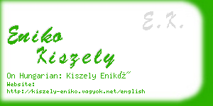 eniko kiszely business card